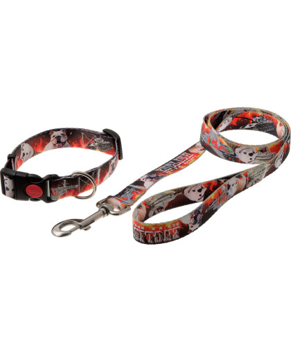  Комплект Фотопринт-Англ. Бульдог  25 мм ошейник с фикс. замка+поводок 1,27 м, нейлон Пет Лайн