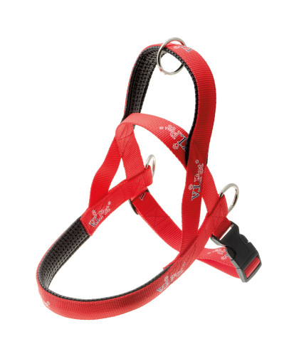  Шлейка ездовая мягкая неопрен  25мм р.S 48/58*72см красная Пет Лайн