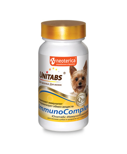 Юнитабс для мелк собак ИммуноКомплекс с Q10 мелк.пород 100таб (д/укрепл.иммунитета)*12 Юнитабс для мелк собак ИммуноКомплекс с Q10 мелк.пород 100таб (д/укрепл.иммунитета)*12