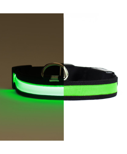 Ошейник для собак с подсветкой Flash 3 режима свечения рXL ОШ 52-60см *2,5см зеленый Пижон Ошейник для собак с подсветкой Flash 3 режима свечения рXL ОШ 52-60см *2,5см зеленый Пижон