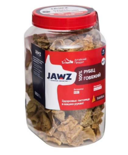  Джавз/JAWZ лакомства для собак Рубец говяжий банка №17 р-р М  450гр