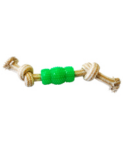  Игрушка для собак Грейфер джутовый с двумя узлами и игрушкой  23см Уют