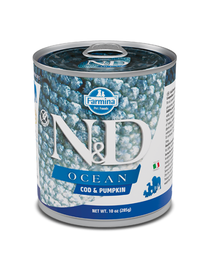 Фармина/Farmina консервы N&D Ocean корм для собак Треска с тыквой 285гр Фармина/Farmina консервы N&D Ocean корм для собак Треска с тыквой 285гр