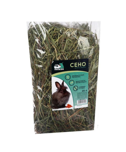 Сено для грызунов с овощами Пижон 20л/500гр Сено для грызунов с овощами Пижон 20л/500гр