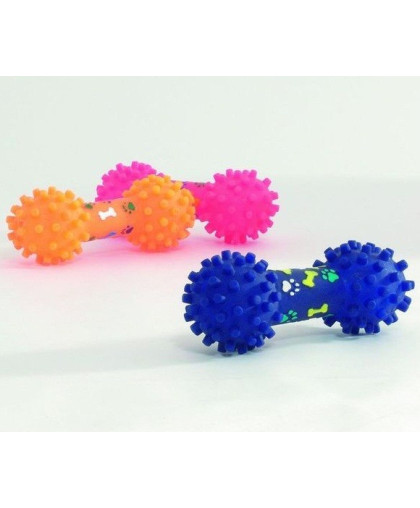 Игрушка для собак Гантель с круглыми шипами виниловая 17см Beeztees Игрушка для собак Гантель с круглыми шипами виниловая 17см Beeztees