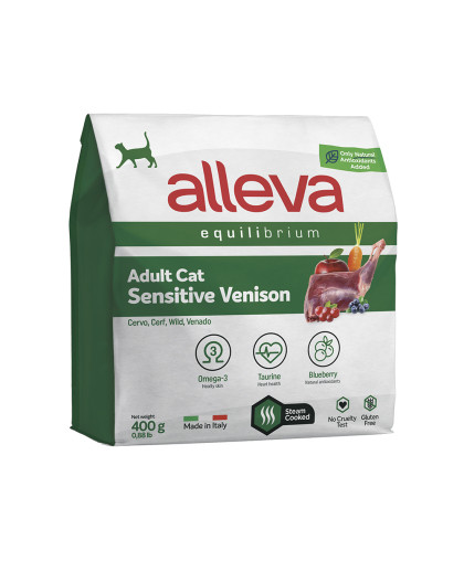 Аллева/Alleva Эквилибриум Сенситив Суперпремиум корм для кошек Оленина 400гр Аллева/Alleva Эквилибриум Сенситив Суперпремиум корм для кошек Оленина 400гр