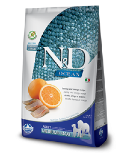 Фармина/Farmina N&D Prime корм для собак средних и крупных пород Сельдь с апельсином 2,5кг Фармина/Farmina N&D Prime корм для собак средних и крупных пород Сельдь с апельсином 2,5кг