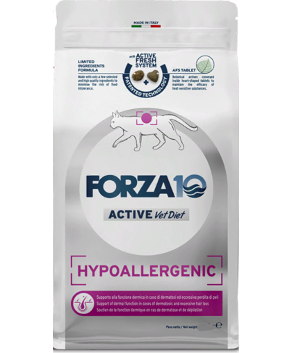 Форца10/Forza10 Hypoallergenic корм для кошек с пищевой непереносимостью и аллергией 1,5кг Форца10/Forza10 Hypoallergenic корм для кошек с пищевой непереносимостью и аллергией 1,5кг