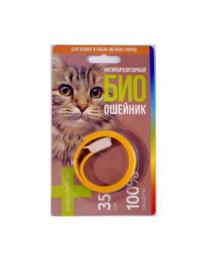  Фаворит Био ошейник для кошек и мелких собак от блох и клещей, летающих насекомых  35см*24