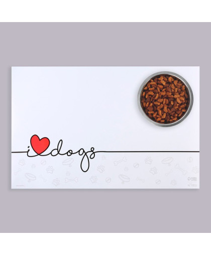 Коврик под миску I love dogs 43*28см Пушистое облако Коврик под миску I love dogs 43*28см Пушистое облако