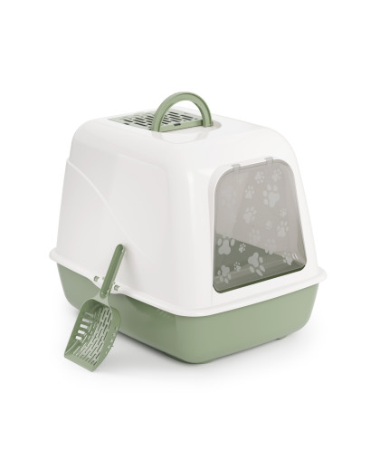 Туалет для кошек закрытый Юта белый/зеленый 50,5*39*41 см Альтернатива Туалет для кошек закрытый Юта белый/зеленый 50,5*39*41 см Альтернатива