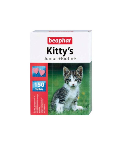 Беафар витамины для котят Kitty's junior с биотином 150 таб.*12