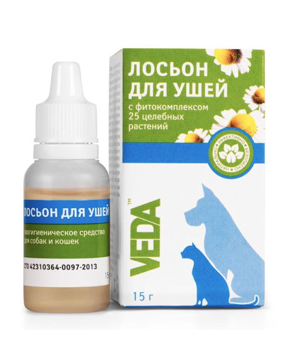  Лосьон для ушей с фитокомплексом Веда  15гр *10 (25 лечеб. растений)