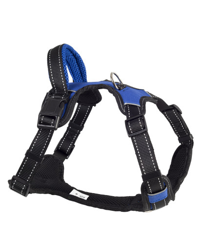 Шлейка нейлон Sport с ручкой рМ ОГ55-65см синяя Каскад