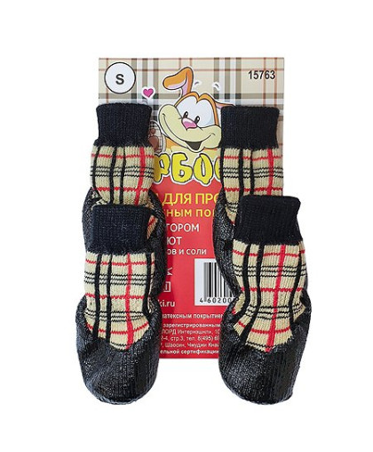 Носки для собак рS клетка БАРБОСки Носки для собак рS клетка БАРБОСки