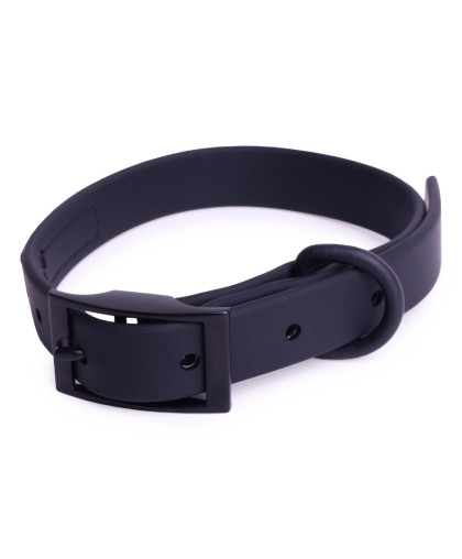  Ошейник для собак биотановый с металл пряжкой рM обхват  25-40см черный LION