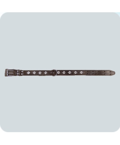 Ошейник кож. 45мм-80см (кольцо+подкл.+укр.) Зооник Ошейник кож. 45мм-80см (кольцо+подкл.+укр.) Зооник