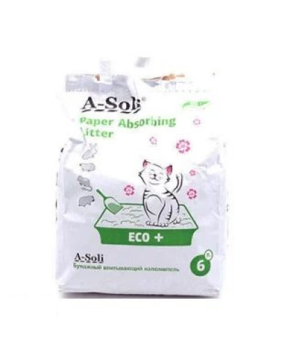 Наполнитель бумажный впитывающий А-Соли/A-Soli ECO+ для котят и грыз. 6л/2,7кг цветные гранулы*1 Наполнитель бумажный впитывающий А-Соли/A-Soli ECO+ для котят и грыз. 6л/2,7кг цветные гранулы*1
