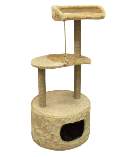 Когтеточка Дом с полками бежевая 430х430х1030мм Зооник Когтеточка Дом с полками бежевая 430х430х1030мм Зооник