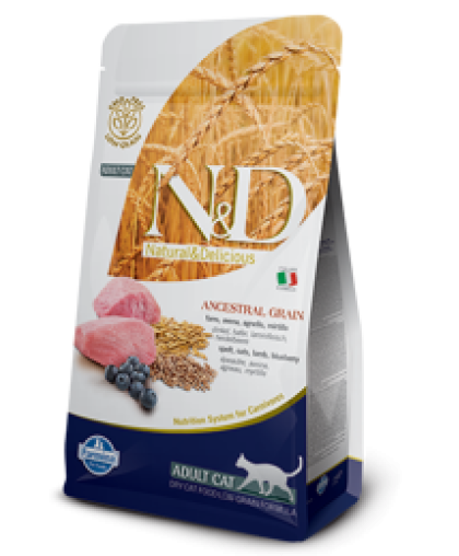 Фармина/Farmina N&D Анцестрал корм для кошек Ягненок с черникой 1,5кг Фармина/Farmina N&D Анцестрал корм для кошек Ягненок с черникой 1,5кг
