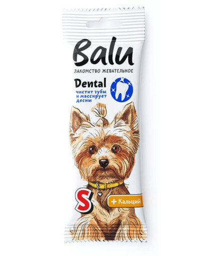  Балу/Balu лакомство для собак мелких пород Dental с кальцием рS  36гр 1шт*12