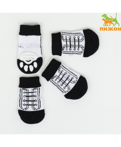 Носки для собак нескользящие Кеды рМ 3*4*7см набор 4шт Пижон Носки для собак нескользящие Кеды рМ 3*4*7см набор 4шт Пижон