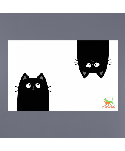Коврик под миску Черный кот 43*28см Пижон Коврик под миску Черный кот 43*28см Пижон