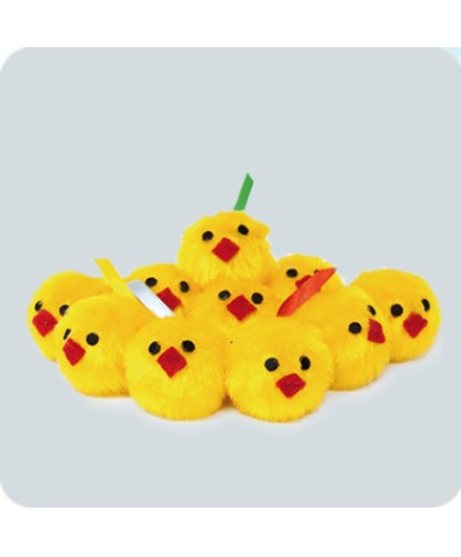  Игрушка для кошек шарик-цыпленок Зооник  10шт