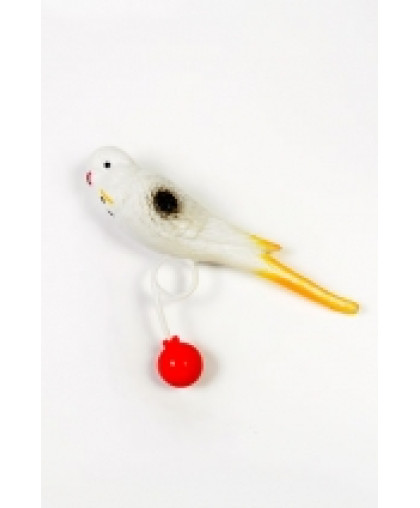  Игрушка для птиц Попугай пластиковый на кольце  15см Beeztees