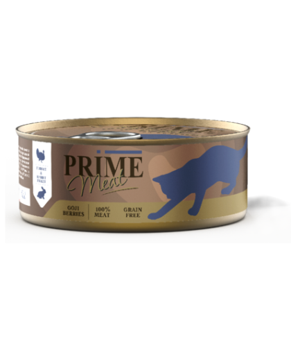 Прайм/Prime Meat консервы корм для кошек желе Индейка с кроликом 100гр Прайм/Prime Meat консервы корм для кошек желе Индейка с кроликом 100гр